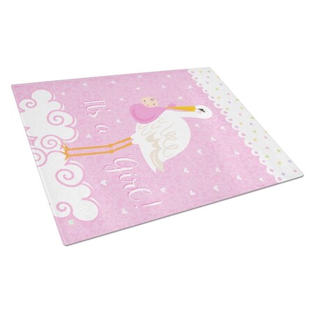 Carolines Treasures Its a Baby Girl Glass Cutting Board Large VHA3013LCB